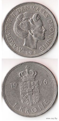1 крона Дания 1976 года