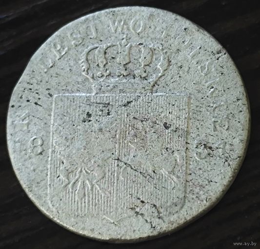 10 грошей, 1831 года. Польша под Российской Империей. Николай I. Согнутые лапы орла. Степень редкости. Из личной коллекции