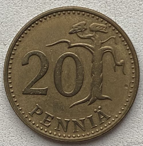 Финляндия 20 пенни 1975 г.
