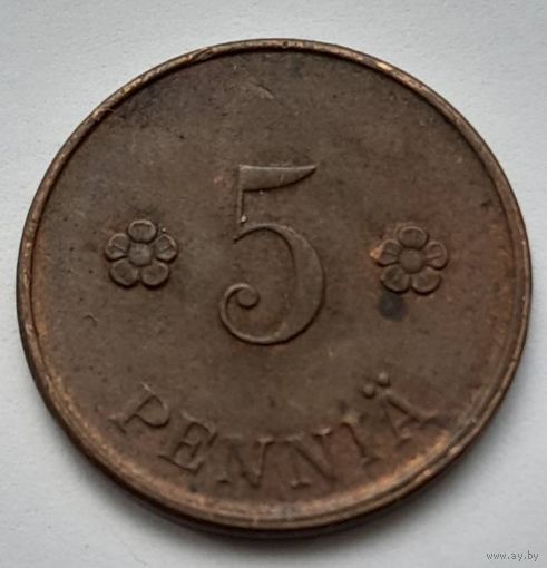 Финляндия 5 пенни 1922 года