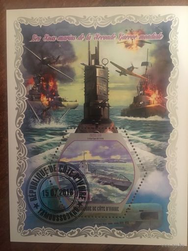 Кот Дивуар 2018. Подводные лодки. Блок.