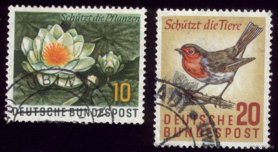 2 марки 1957 год ФРГ Природа 274-275