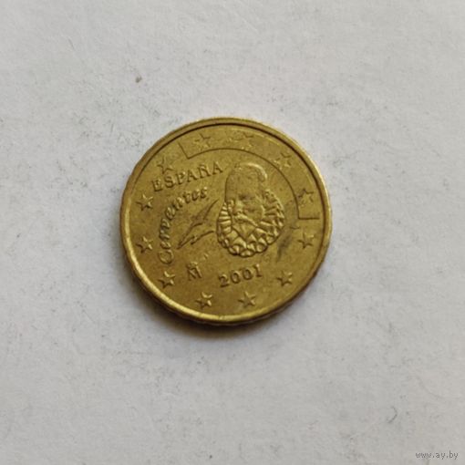 Испания 10 евроцентов 2001 г.