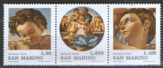 СМ. М. 1102/04. 1975. СцепКа. Живопись Микеланджело. ЧиСт.