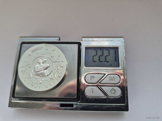 25 евро 2021 года, Германия. Рождество. Гурт гладкий, толщина 3,3 мм. Серебро 999. Монета не чищена. 45654.