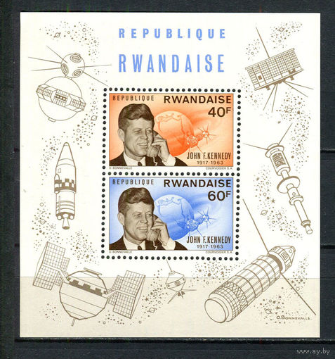 Руанда - 1965 - Джон Кеннеди - [Mi. bl. 5] - 1 блок. MNH.  (Лот 108CK)