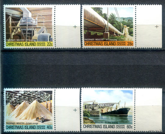 Рождественские острова (о-в Рождества) - 1981г. - Фосфатная промышленность - 4 марки - полная серия, MNH [Mi 142-145]. #4-B6-Z-1-21