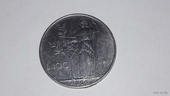 100 лир 1966R Италия КМ# 96.1 нержавеющая сталь