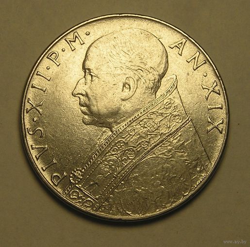 Ватикан 100 Лир 1957 PIUS XII