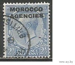 Британское Марокко. Король Георг V. Надпечатка на Британии. 1925г. Mi#57.