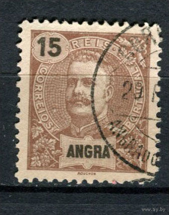 Ангра - Азорские острова (Португалия) - 1897 - Король Карлуш I 15R - [Mi.16] - 1 марка. Гашеная.  (Лот 40AM)
