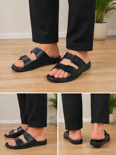 Шлепки мужские натуральная кожа