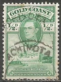 Золотой Берег. Король Георг VI. Крепость Кристиансберг. 1938г. Mi#105.
