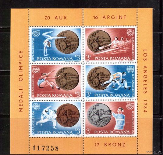 Румыния-1984 Спорт ОИ-1984  MNH