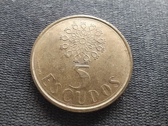 Португалия, 5 эскудо, 1990,  KM# 632