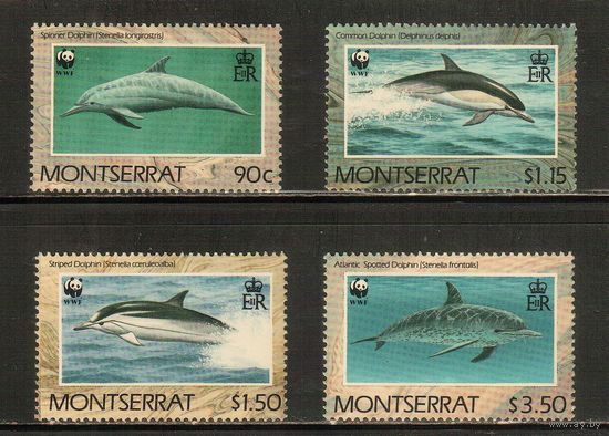 Монтсеррат-1990(Мих.786-789) , **    , Морская Фауна ,Дельфины(полная серия)
