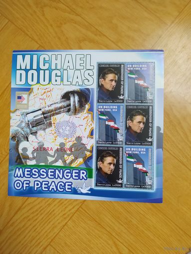 Сьерра Леоне малый лист 2006 г. Майкл Дуглас.