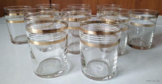 Стопки, стекло, СССР, 60-е г., 11 шт.