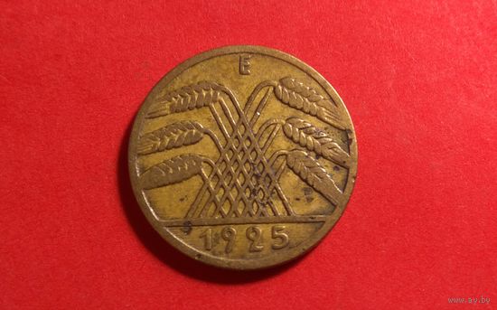 10 пфеннигов 1925 E. Германия. Веймарская республика (Рейхcмарка).