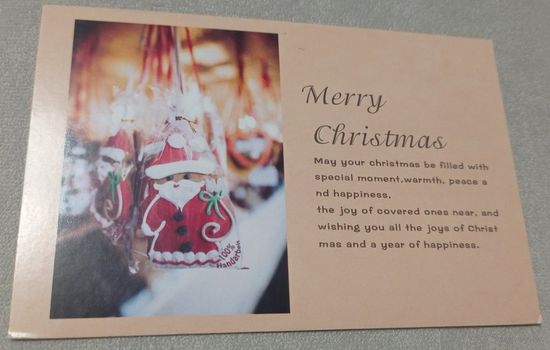 Посткроссинг. Открытка из Малайзии: Счастливого Рождества,  (10х15). Прошла почту. Художественные марки, чёткий штемпель.