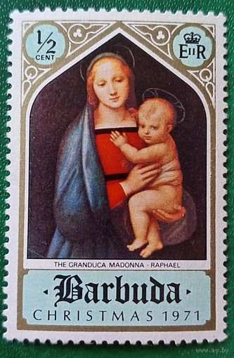 Барбуда 1971. Картина Рафаэля Санти Мадонна Грандука