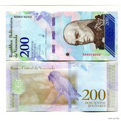 Венесуэла 200 боливаров образца 2018 года UNC p107