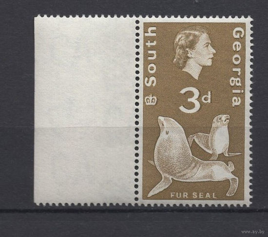 Южная Георгия остров /South Georgia island 1963** Морской котик, Елизавета II SG#5