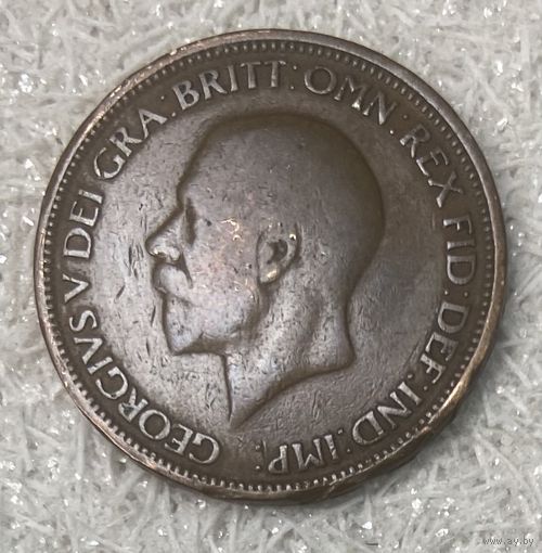 Монета 1/2 пенни 1930 год Великобритания, Георг V