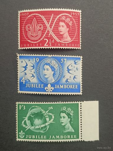 Великобритания 1957. 50-летие бойскаутского движения. Полная серия