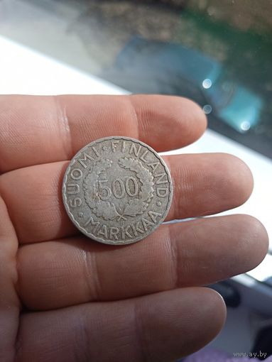 Финляндия 500 марок 1952 г. Олимпиада. Серебро.