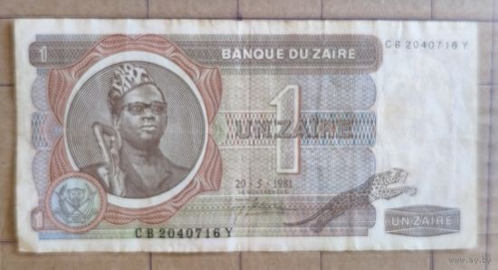 Заир (Конго ДР) 1 заир 1981 г., P:19b,