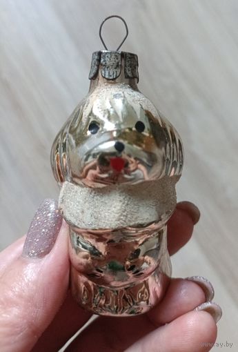 Елочные игрушки, стекло, собака, собачка