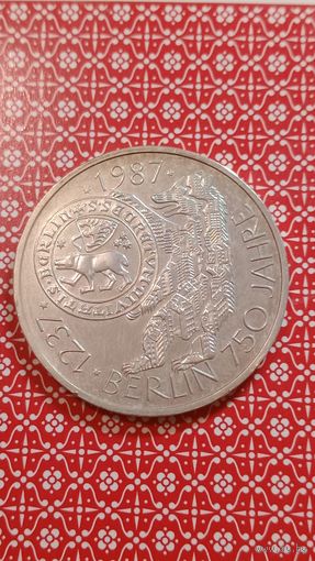 Германия 10 марок серебро 1987 Берлину 750 лет