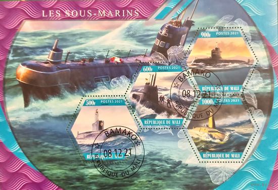 Мали 2021. Боевые субмарины. Малый лист