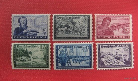 Германия,1944, Mi#888-93,война почта почтовое сообщение,MNH OG