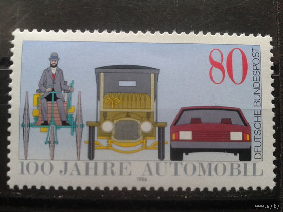 Германия, 1986. 100 лет городу автомобилю** Mi-2,4 евро