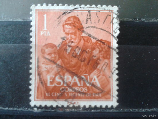 Испания 1960 Святой Винцент с детьми в живописи