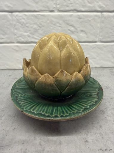 Маслёнка Артишок. КУЗНЕЦОВА. 19 век.   Распродажа коллекции!!!