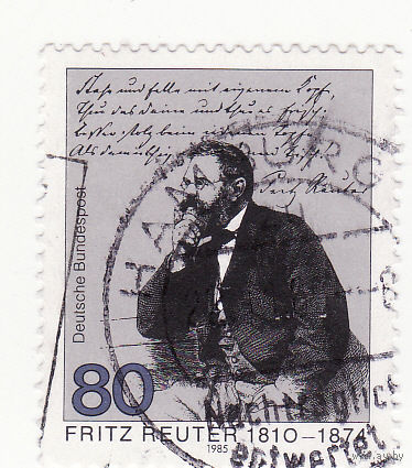 Фриц Рейтер (1810-1874), немецкий писатель 1985 год