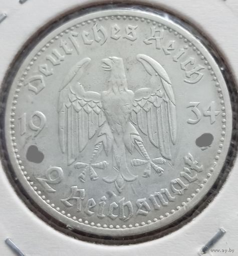 2 рейхсмарки Кирха G