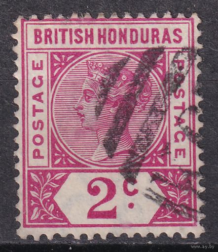 61.BrKCI. Великобритания. Колонии. Британский Гондурас. Стандарт. Виктория. 1891 г. 2C. Mi.#32.