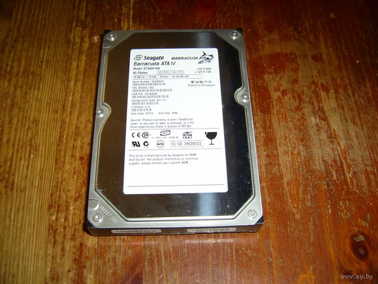 Жесткий диск IDE Seagate Barracuda ATA IV на 40 гб