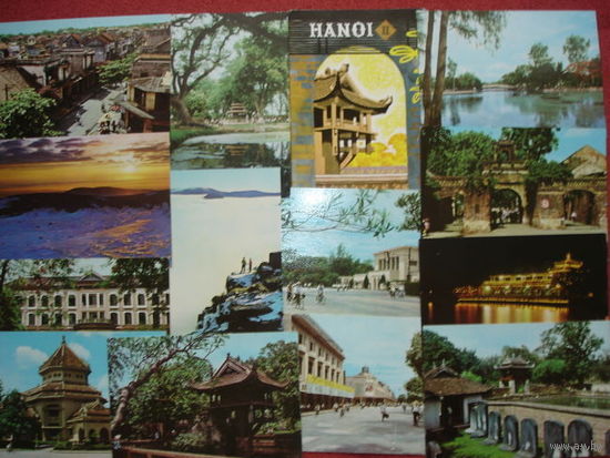 HANOI, VIETNAM. НАБОР ОТКРЫТОК.12шт. ХАНОЙ ШЕСТИДЕСЯТЫХ!