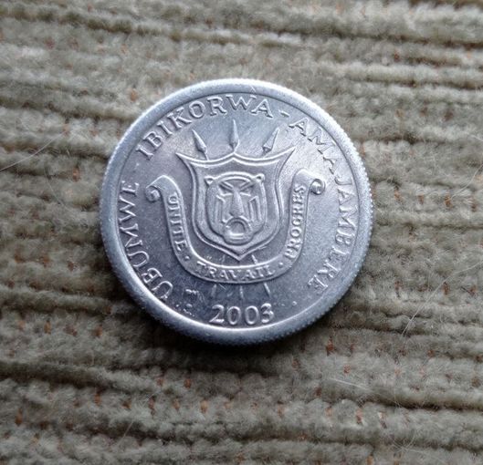 Werty71 Бурунди 1 франк 2003 Лев