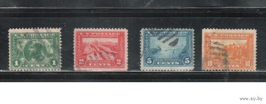 США-1913, (Скотт.397-400), гаш. , Панамо-Тихоокеанская выставка, перф. 12 (полная серия)