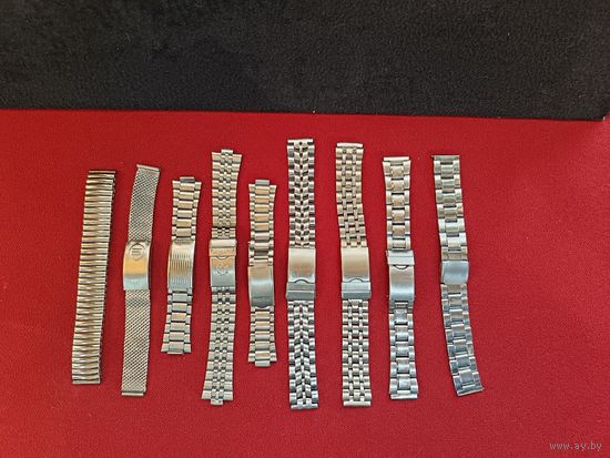 С рубля без мц. 9 браслетов для наручных часов. от 12 до 18см.