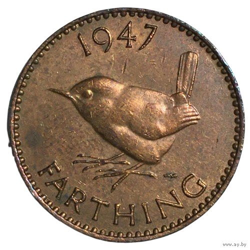 Великобритания 1 фартинг, 1947