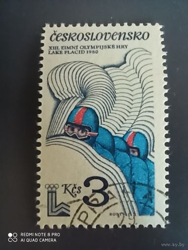 Чехословакия.Спорт.Бобслей.Олимпийс кие игры.Лейк-Плесид.1980.