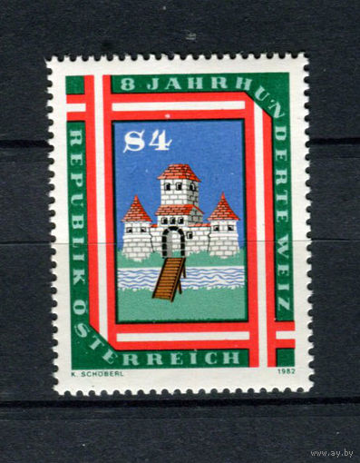 Австрия - 1982 - 800-летие города Вайц - [Mi. 1709] - полная серия - 1 марка. MNH.  (Лот 189AZ)
