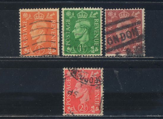 Великобритания 1951 GVI Стандарт #246,248-50